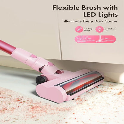 Homeika Cordless Vacuum Cleaner,23KPa 48mins Powerful Suction Vacuum LED Display,Lightweight Stick for HardFloor/Carpet/Pet Hair