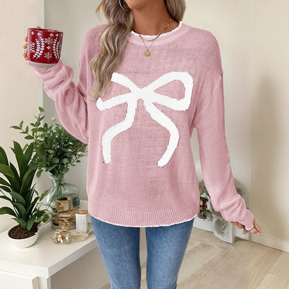 Autumn and winter new European and American fashionable loose long sleeved round neck pullover Christmas sweater
