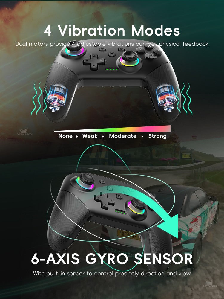 DATA FROG Wireless Pro Gamepad With HD Vibration Ergonomic Grip For Switch 2 Switch Lite Switch OLED Console Gaming Accessories