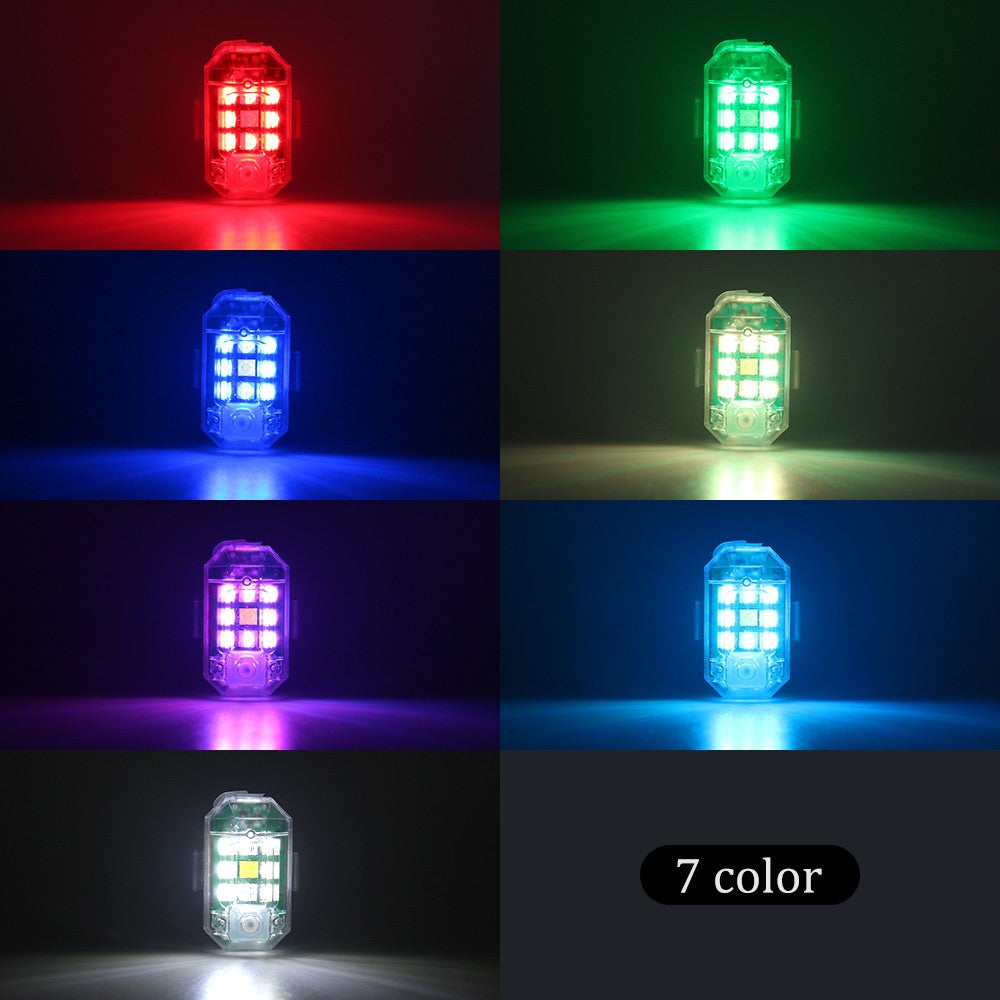 2/4PC Wireless LED Strobe Light Remote Control Warning Lamp Flash Indicator Anti-collision For Car Auto Motorcycle Drone Cruise