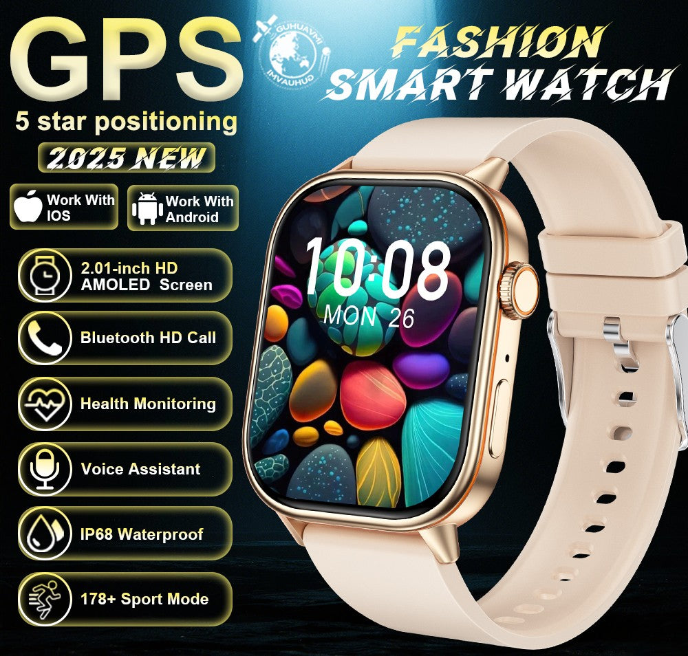 2025 Military GPS Smart Watch Men Flashlight Compass Waterproof Outdoor Sports Tracker Bluetooth Call Smartwatch For Android IOS