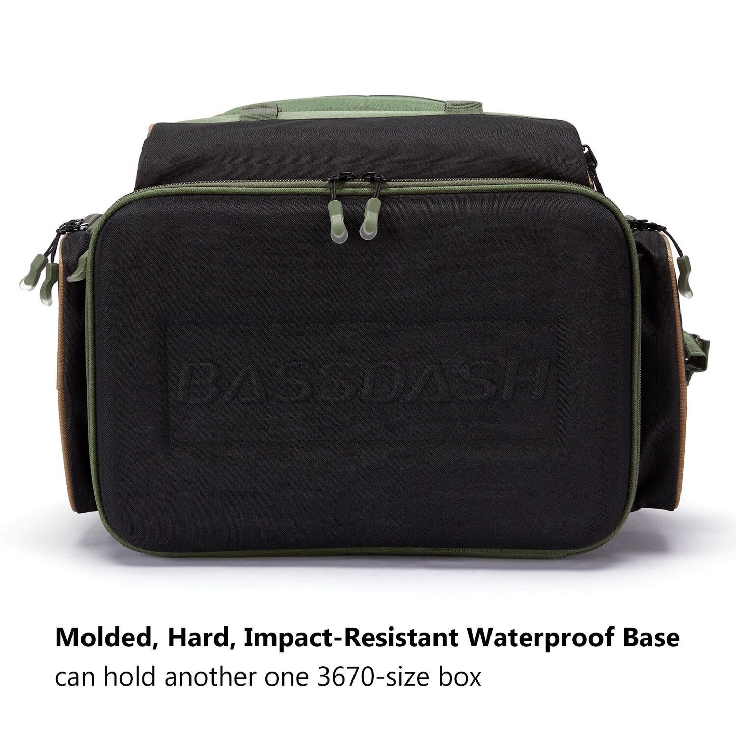 Mochila de Pesca Multifuncional Bassdash Leve Tática com Caixa de Iscas Flexível e Capa de Chuva Protetora