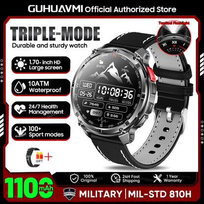 Smartwatch T-Rex 3 de Grau Militar, Bateria de 1100mAh, À Prova D'água 10ATM, GPS, Chamada Bluetooth, AMOLED HD, Masculino, Esportivo, Novo Modelo 2026