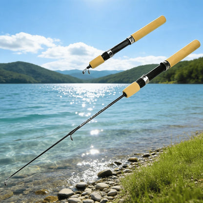 Carbon Mini Ice Fishing Rod Shrimp Tackle 0.6m 0.8m 1m Winter Fishing Gear for Ice Fishing