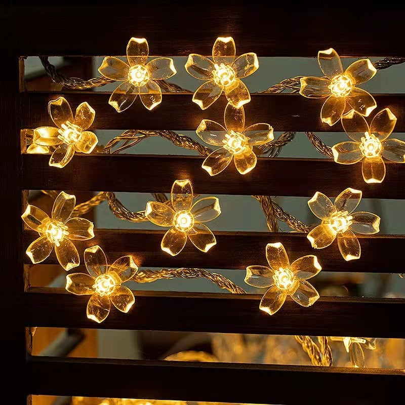 10/20M Cherry Blossom Garland Fairy Lights Indoor Christmas Decoration String Lights 200LED for Wedding Pink Party Decorations