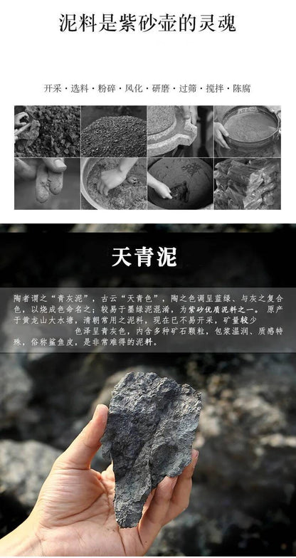 Bule de Chá de Argila Roxa Yixing de 360ml Famoso Bule Feito à Mão Antigo e Deteriorado Bule de Lama Dicaoqing Conjunto Chinês Zisha Coleção Presente