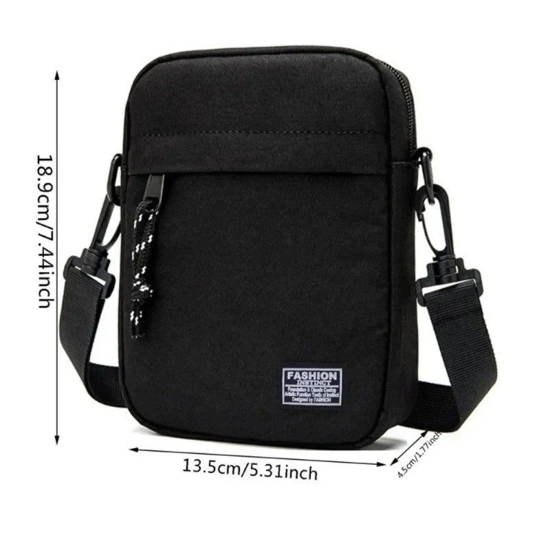 Simple Casual Mini Crossbody Bag Men's Nylon Small Shoulder Bag For Men Oxford Messenger Phone Side Sling Bag Husband Chest Pack