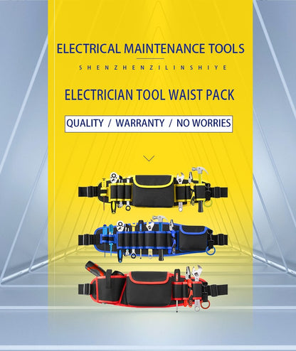 Hardware and electric Tool Bag Multifunction Oxford Cloth Thickened Maintenance Aerial Work Pocket Portable Tool Pocket Waistbag