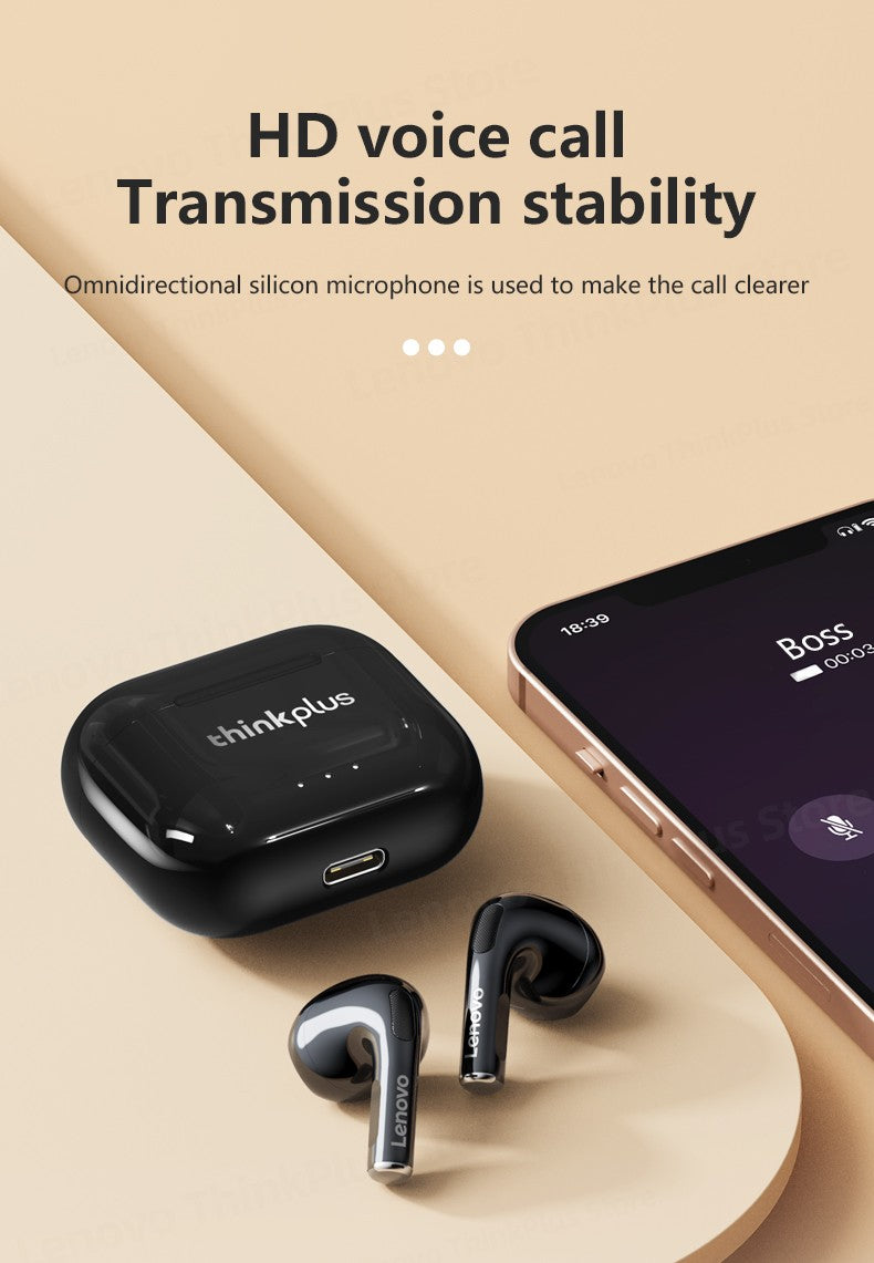 Lenovo LP40 Plus Bluetooth Earphones Wireless Headset Noise Reduction Headphones 230mAh HiFi Stereo Sports Earbuds With Mic