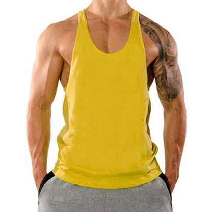 Men Cotton Tank Tops Quick Dry Gym Vest Male Bodybuilding Sleeveless Shirt Elastic Basketball Singlet Gym t-Shirt Man Clothing