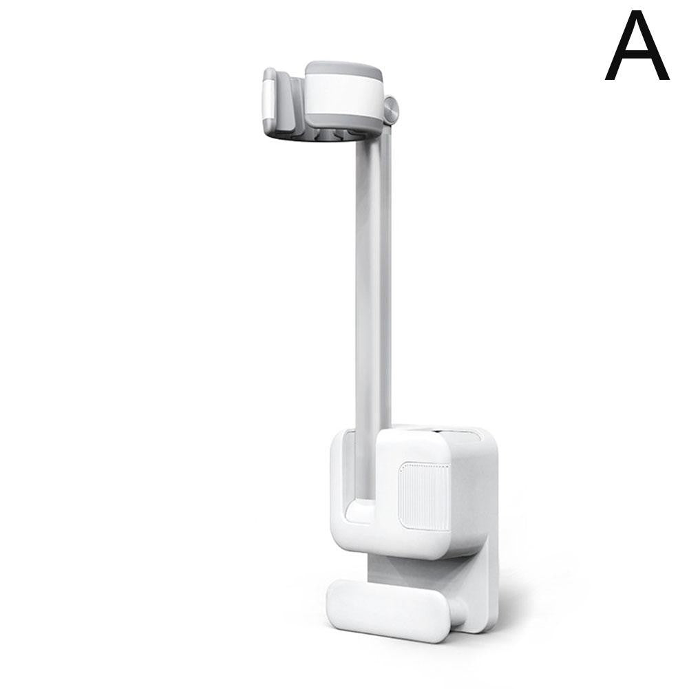 Suporte de Secador de Cabelo Ajustável em Ângulo, Sem Furo, Fixado na Parede, Suporte para Secador de Cabelo para Banheiro, Prateleira de Armazenamento para Mãos Livres