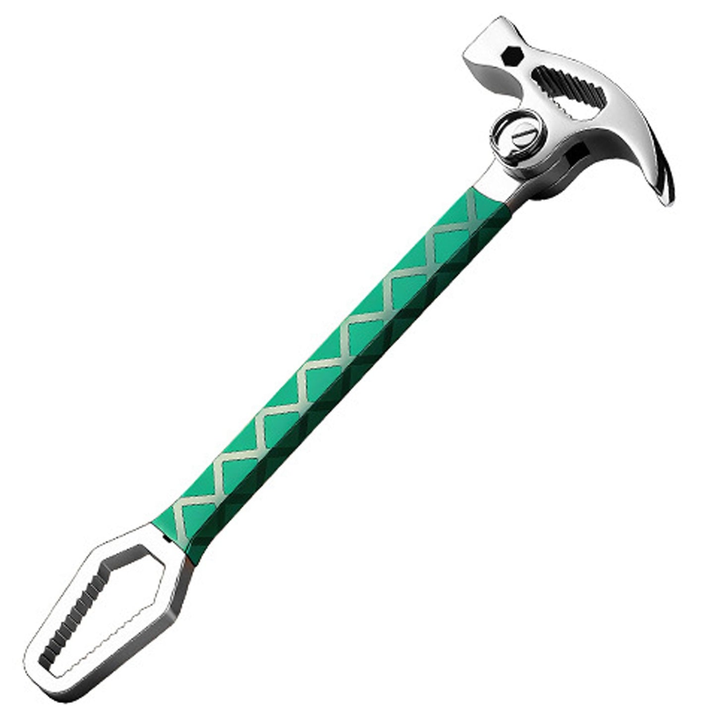 Martelo multifuncional tipo chifre de carneiro conectado com chave universal, pé de cabra, martelo de carpinteiro para extração de pregos, martelo dobrável tipo chifre de carneiro.