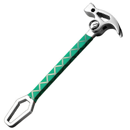 Martelo multifuncional tipo chifre de carneiro conectado com chave universal, pé de cabra, martelo de carpinteiro para extração de pregos, martelo dobrável tipo chifre de carneiro.