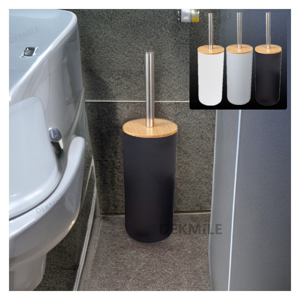 1x Acessórios de Banheiro Saboneteira Garrafa para Louça Lixeira de Banheiro Porta-Escova de Dentes Copo Suporte para Loção Escova Sanitária