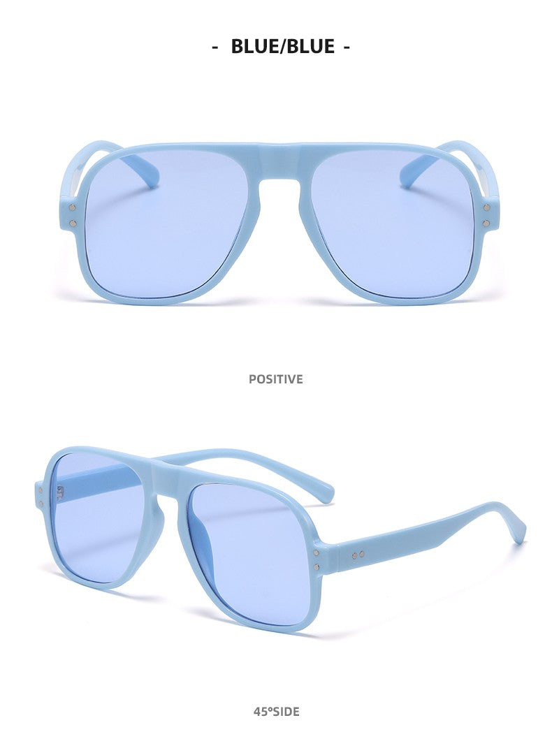 GD Aviator sunglasses with metal hinge Colorful modern street sunglasses Fashion trend eyeglasses frame