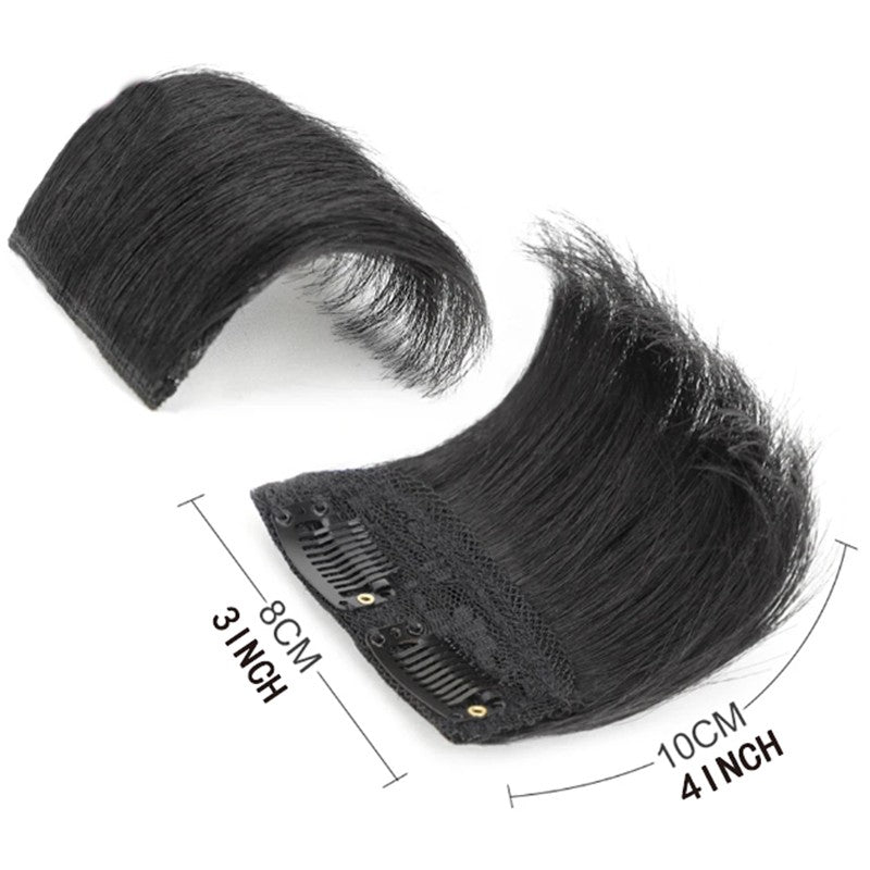 10cm Extensão de Cabelo Sintético Curto Liso Invisible Pad Forro Lateral Superior da Cabeça Aplique para Mulheres