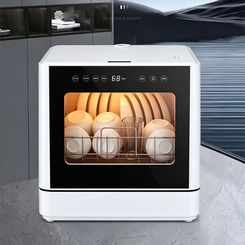 RJH-T06 Countertop Dishwasher Portable, No Installation Required, Smart 75SSD5 High-Temperature Drying, Household Dishwasher