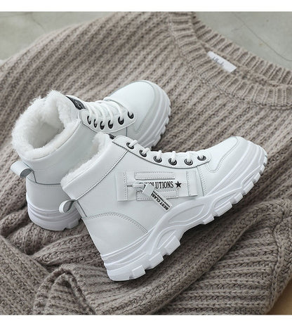 Snow Boots for Women New Casual High-top Warm Sneakers Womens New Platform Ankle Boots Plus Size 45 Zapatillas De Mujer2025
