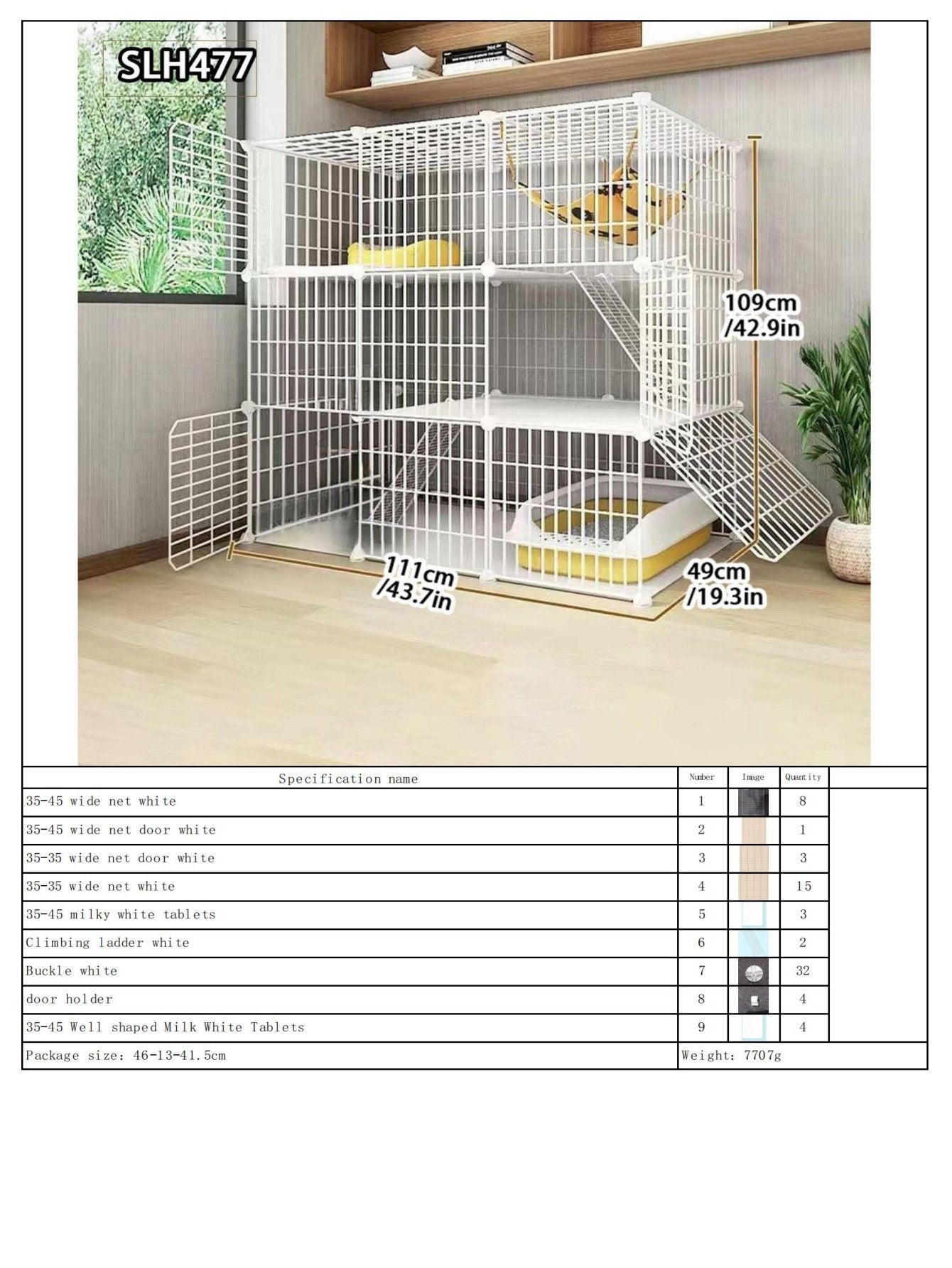 Grande Gaiola de Gato para Uso Doméstico, Vila de Gatos Gigante Interna, Estrutura de Escalada para Gatos com Espaço Livre de Várias Camadas, Casa de Gatos Luxuosa, Casa de Gatos