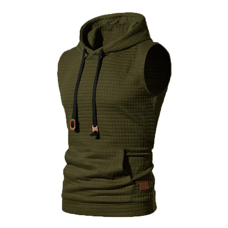 2023 New Fashion Zipper Cardigan Sweater Mens Sleeveless Hooded Vest Jacket Plus Size S-4XL Streetwear Vest Hoodies