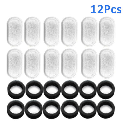 8/12/16/24pcs Cat Water Fountain Filters for 108Oz/3.2L Adjustable Water Flow Pet Water Fountain Cat Fountain Accessories