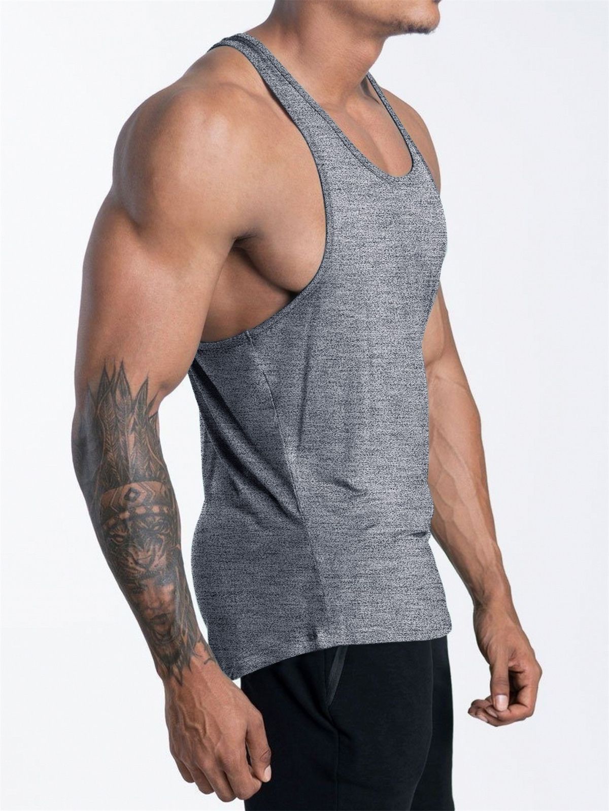 Quick Dry Bodybuilding Tank Top Men Gym Fitness Sport Sleeveless Shirt Male Casual Skinny Stringer Singlet Vest Workout Clothing