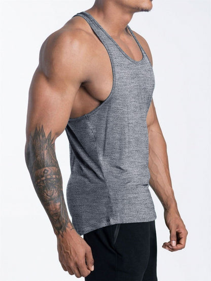Quick Dry Bodybuilding Tank Top Men Gym Fitness Sport Sleeveless Shirt Male Casual Skinny Stringer Singlet Vest Workout Clothing