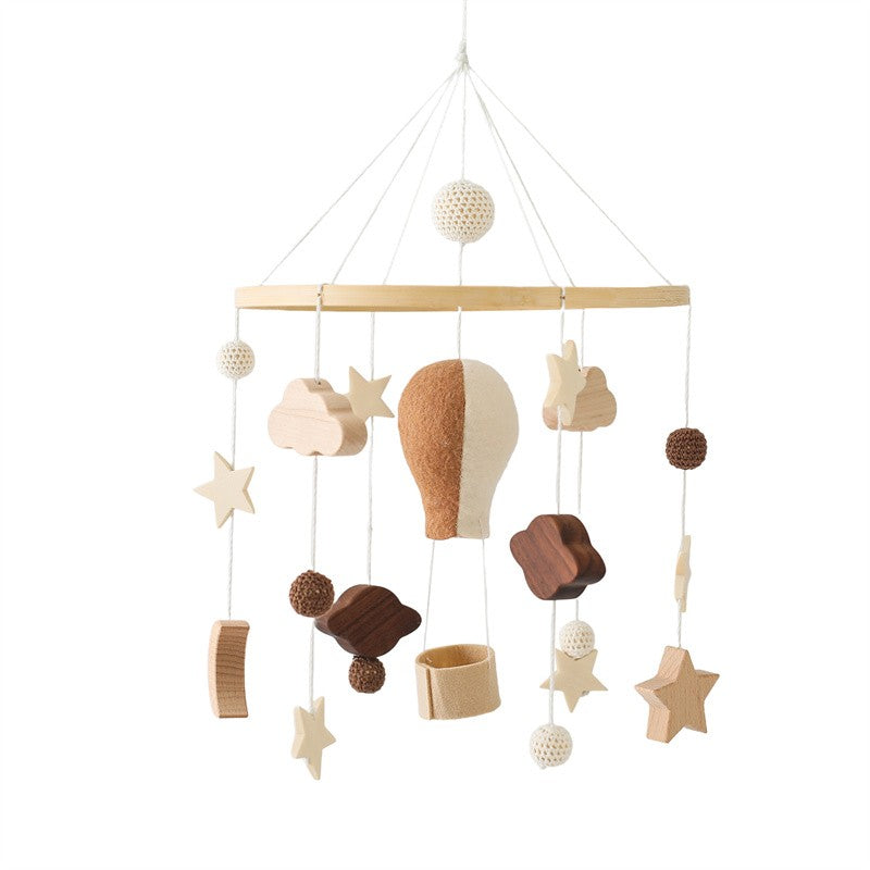 Baby Wooden Bracket Bed Bell 0 6 Months Toy Bracket Accessories Hanging Bracket Soft Mobile On the Bed Baby Room Decoration Crib