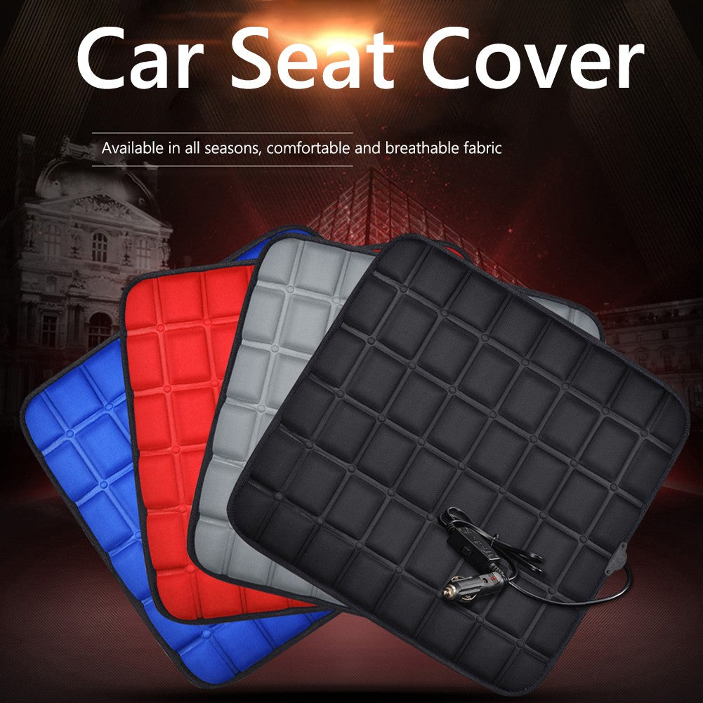 12V Car Seat Heated Cover 3 Gear Adjustable Temperature Universal Car Seat Heater 40W USB Heated Winter Car Seat Heating Pad