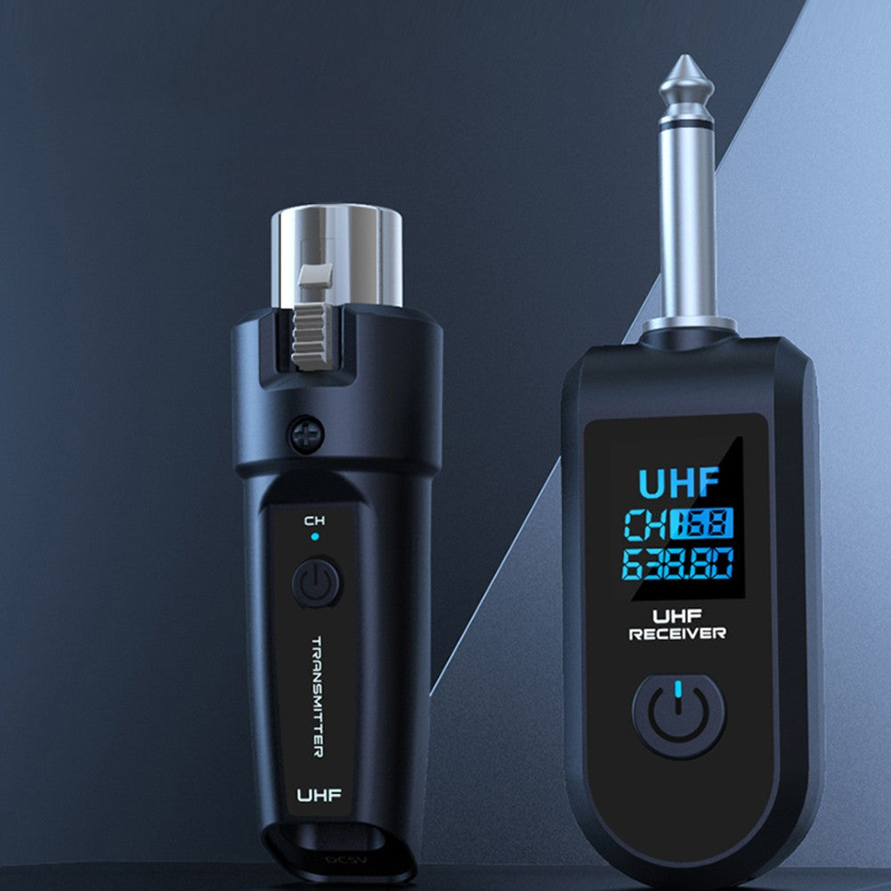 Conversor de Microfone Sem Fio XLR Recarregável Transmissor e Receptor Microfones para Mesa de Áudio Microfone Dinâmico Guitarra Elétrica