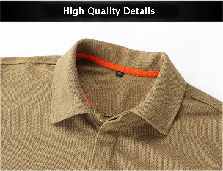 Men's Quick Dry Embroidered Polo Shirts Summer Custom Plus Size Military Clothes Tactical Plain Turn-down Army T-shirts
