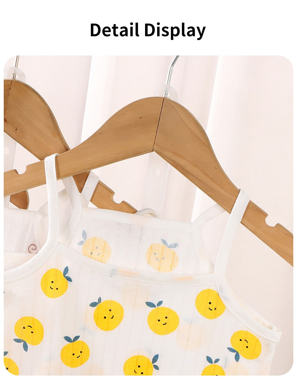 2 Pcs 2025 Summer Girl's Pajamas Sets Loungewear Set Strap Sleepwear Pants Skirt Baby Girl Clothes Sleeveless Children's Clothes