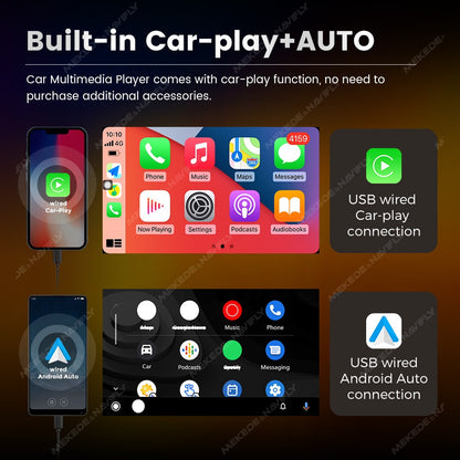 MEKEDE US Stock 2 Din Universal 7Inch Car Radio CarPlay Android Auto MP5 Multimedia Player Touch Screen Head Unit USB BT TF Card