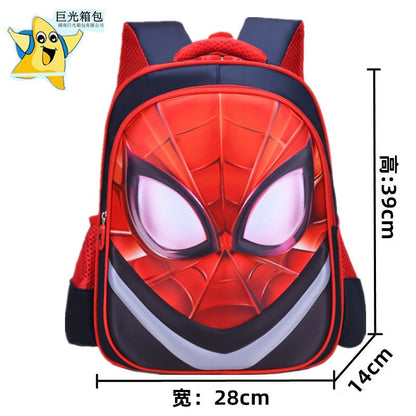 Mochila Infantil Spider King: Nylon Impermeável e Grande Capacidade para Crianças de 2 a 16 Anos