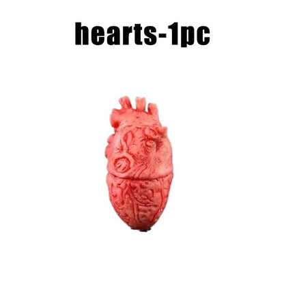 1-2PCS Scary Halloween Decor Bloody Broken Body Parts Fake Hands Legs Arms Brain Heart Horror Party Props