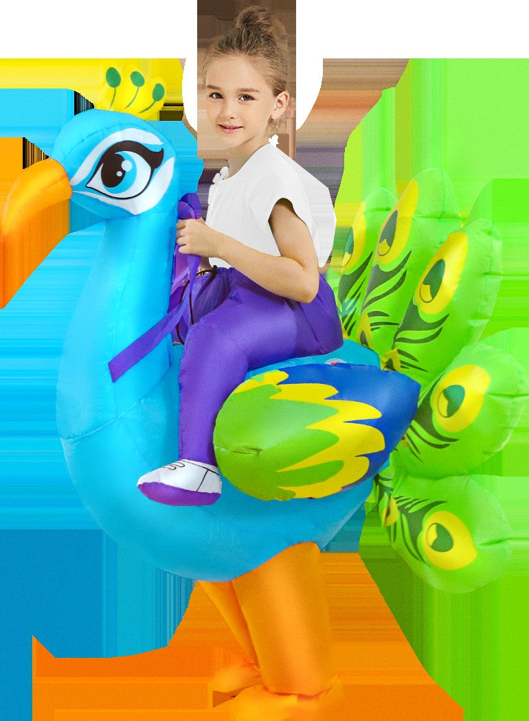 Kids Child Dinosaur Inflatable Costume Anime Purim Halloween Christmas Party Cosplay Costumes Dress Suits for Boys Girls