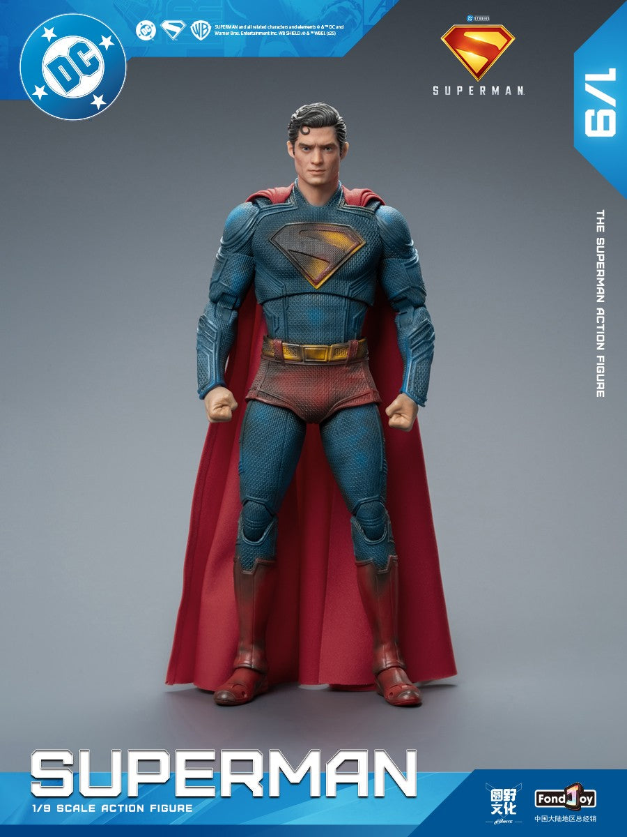 2025 Fondjoy Boneco de Ação Superman Danificado em Batalha David Corenswet 1/9 Novo Boneco Superman Pvc Articulado Brinquedo Infantil Presente Menino
