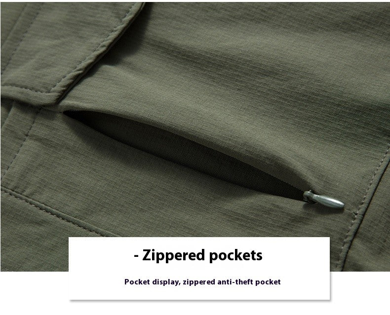 Summer Men Casual Breathable Long Sleeve Shirts Mens Military Cargo Multi-Pocket Shirt Man Outdoor Safari Work Shirt Blouses Top