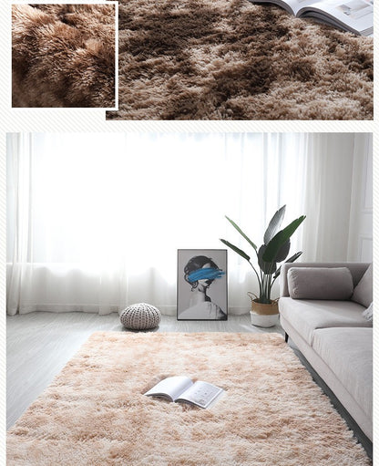 VIKAMA Ultra Soft Shaggy Round Rug Pad Fluffy White Carpet Living Room Home Decor Bedroom Kids Room Salon Thick Pile Carpet