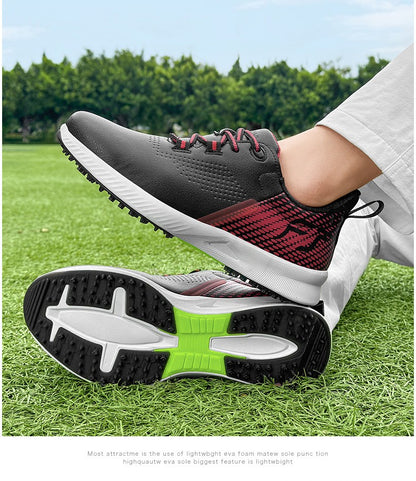 New Golf Shoes Men's Golf Shoes Casual Sneakers Anti-slip Outdoor Training Fitness Breathable Damping Wear-resistant Anti-odor