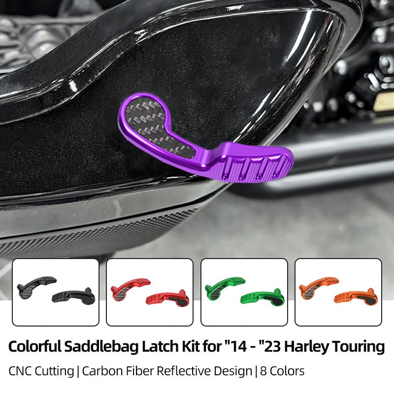 Para Harley Touring Road/Street Glide FLHR FLHTK 2014-2023 Kit de Travas de Alforje de Fibra de Carbono Levantador de Travas de Alforje