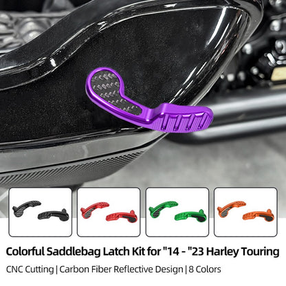 Para Harley Touring Road/Street Glide FLHR FLHTK 2014-2023 Kit de Travas de Alforje de Fibra de Carbono Levantador de Travas de Alforje