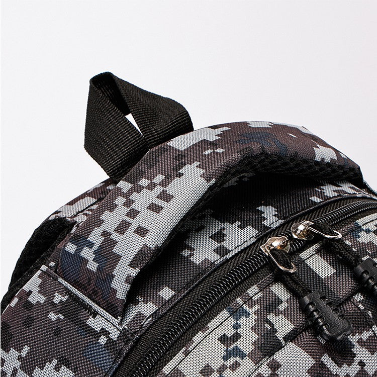 Mochila camuflada unissex | bolsa de viagem multi-bolso, adequada para atividades ao ar livre e viagens curtas - mochila de trilha preta
