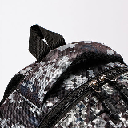 Mochila camuflada unissex | bolsa de viagem multi-bolso, adequada para atividades ao ar livre e viagens curtas - mochila de trilha preta