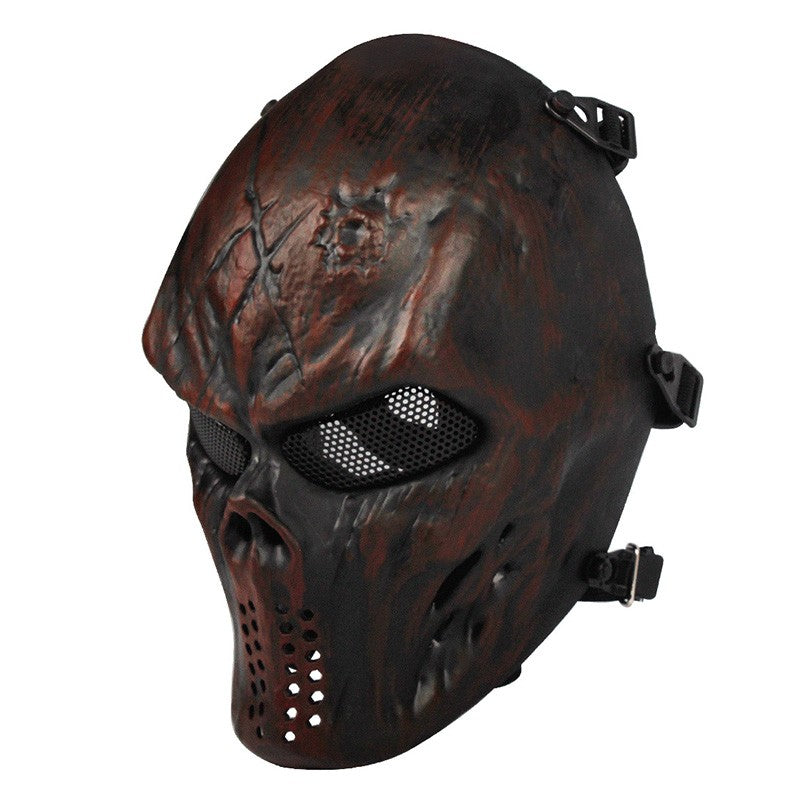 Men's Skull Warrior Mask Cool Camouflage Party Cosplay Accessory Unique Birthday Gift for Boyfriend Horror Game Party Decoration