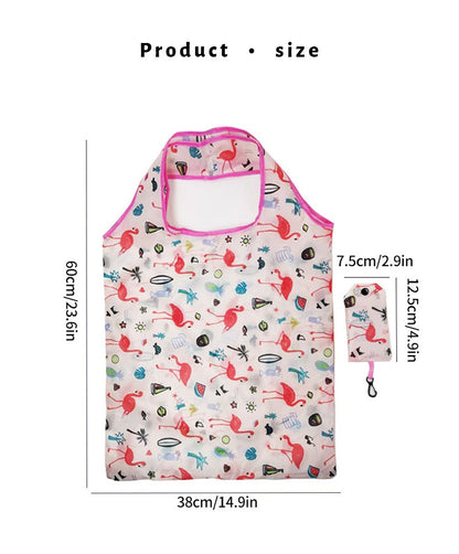 Reusable Shopping Bag Nylon Foldable Grocery Bag Creative Eco-Friendly Tote Bag Lightweight and Durable