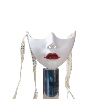 Red Lip Half-face COS Beauty Props Decoration Collection Half-face Decoration Mechanical Wind Adult Men's and Women's Masks