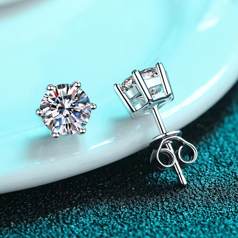 Brincos de Tarraxa de Moissanita TEN CARATS para Mulheres, Cor D VVS1, Prata Esterlina S925, Joia de Luxo para Presente com Certificado GRA