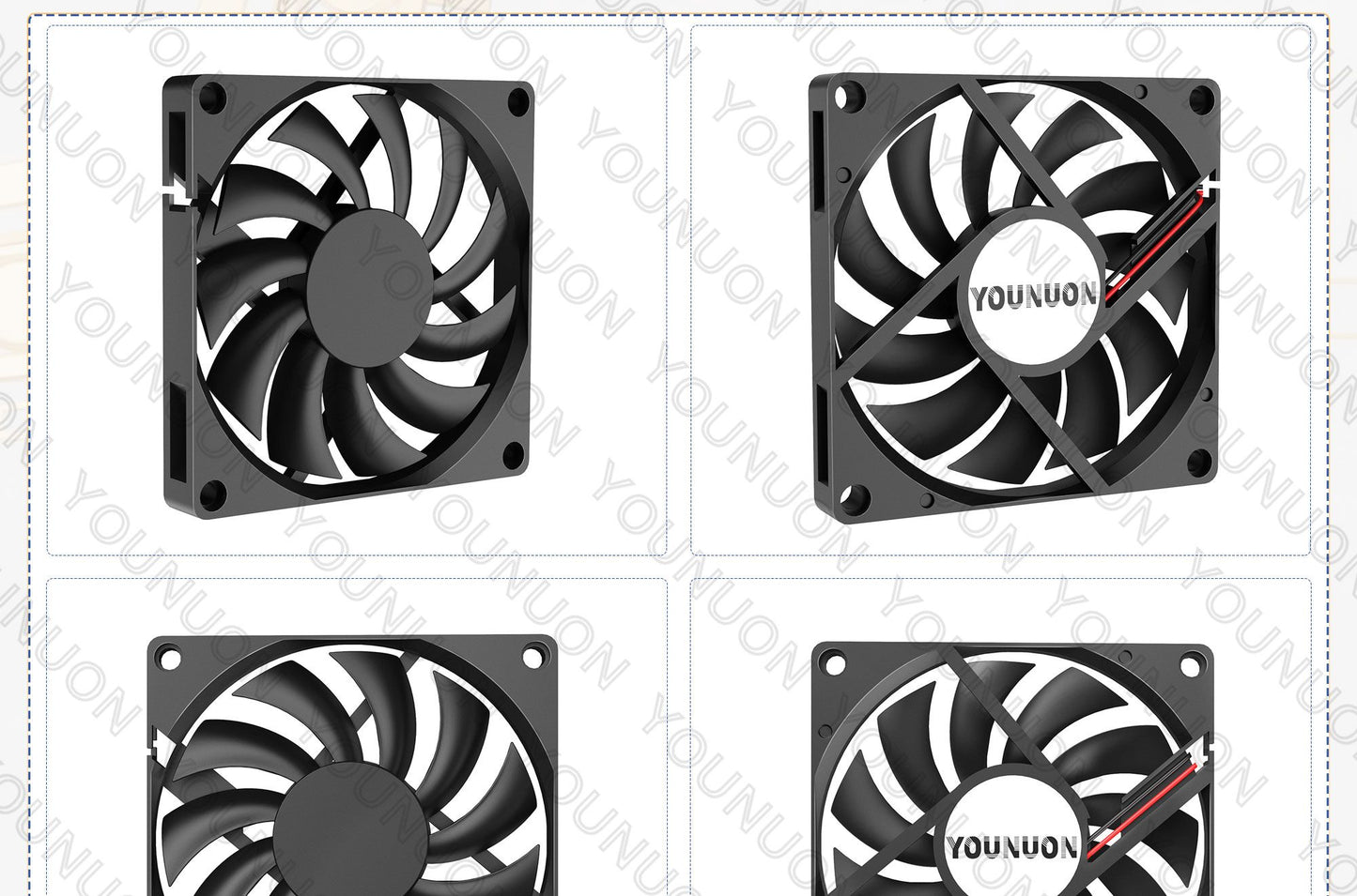 YOUNUON 80MM Fan 5V USB Fan 80x80x10mm 8cm DC 5V 12V 24V 8010 Fan Brushless Cooling Cooler PC Fan Computer Case  Fan Cooler