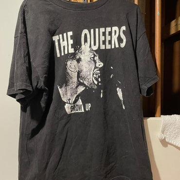 Vintage The Queers T Shirt The Queers Grow Up Lookout Records Punk Tee Size L